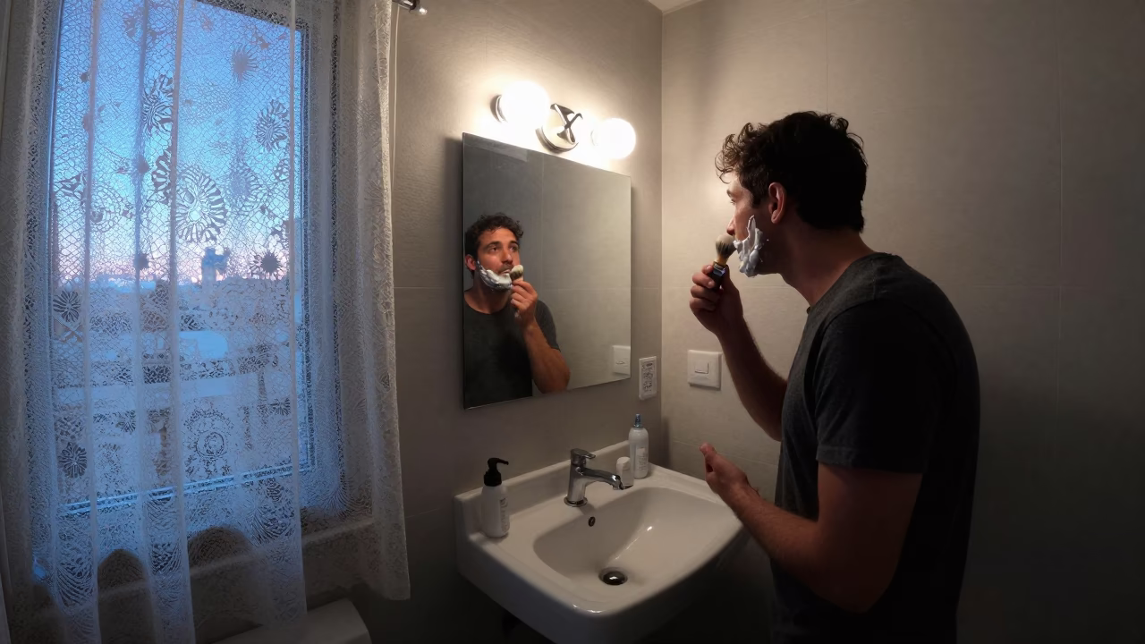 Routine Apartment in Barcelona at Nautical Dawn Light in in Barcelona, Spain
