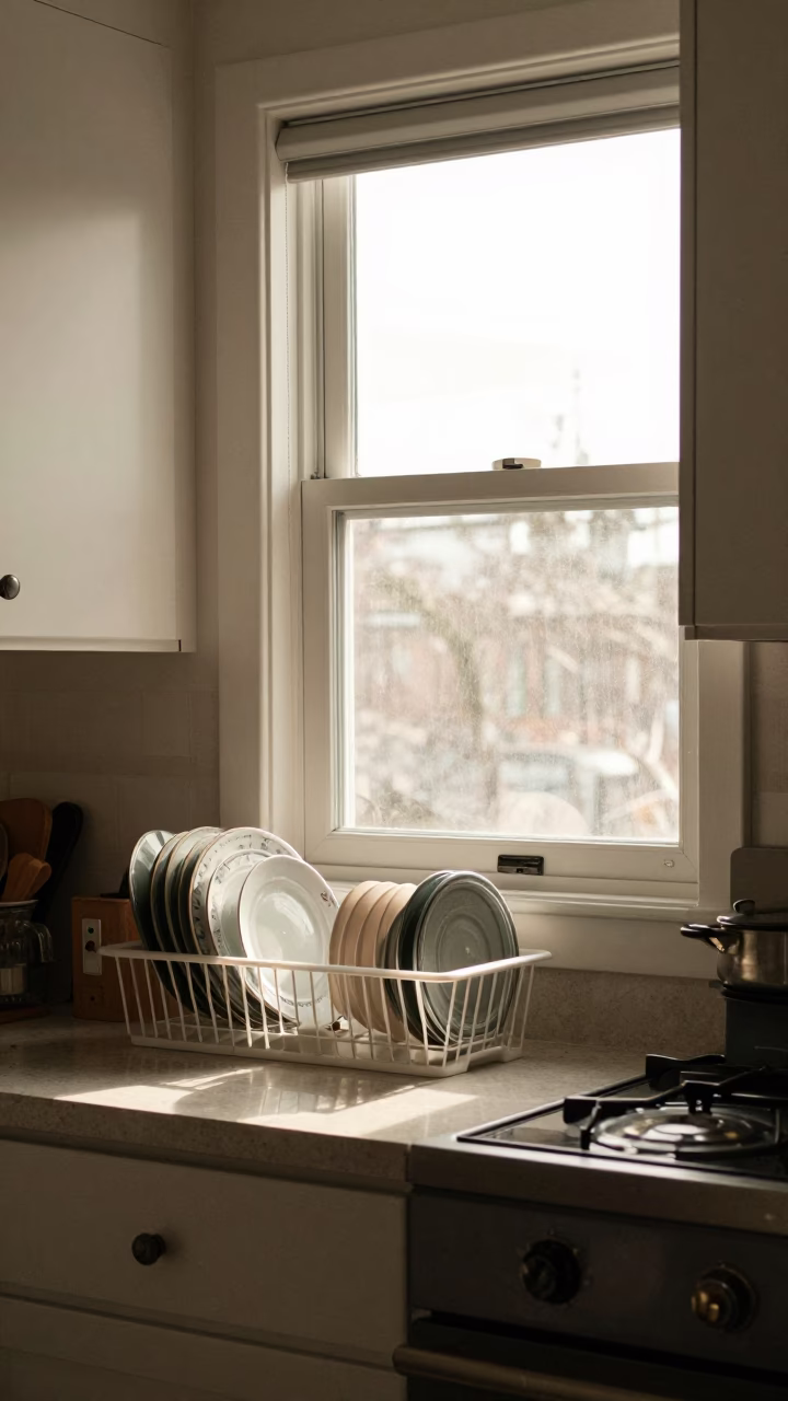 Routine Kitchen at As First Light Reaches The Scene in San Diego in in San Diego, California, United States