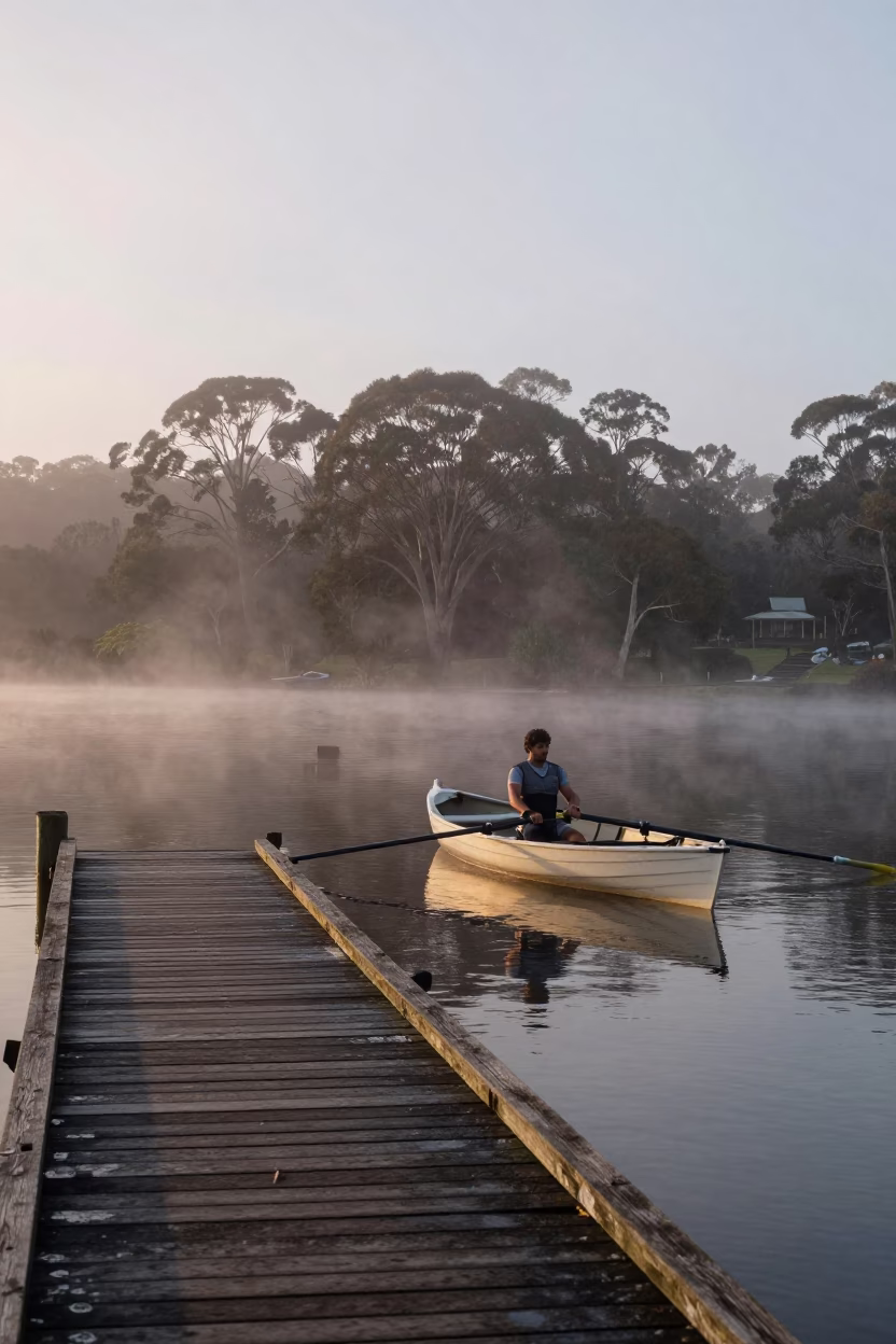 Rowing Boat in Hobart in in Hobart, Tasmania, Australia