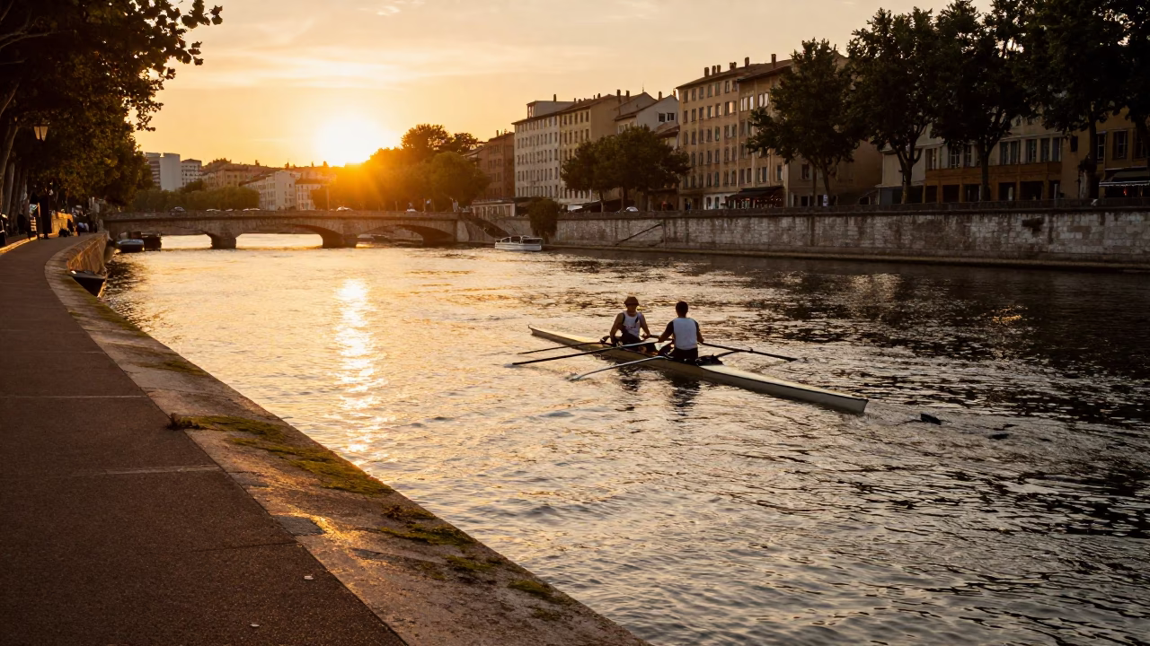 Rowing Boat in Lyon in in Lyon, France