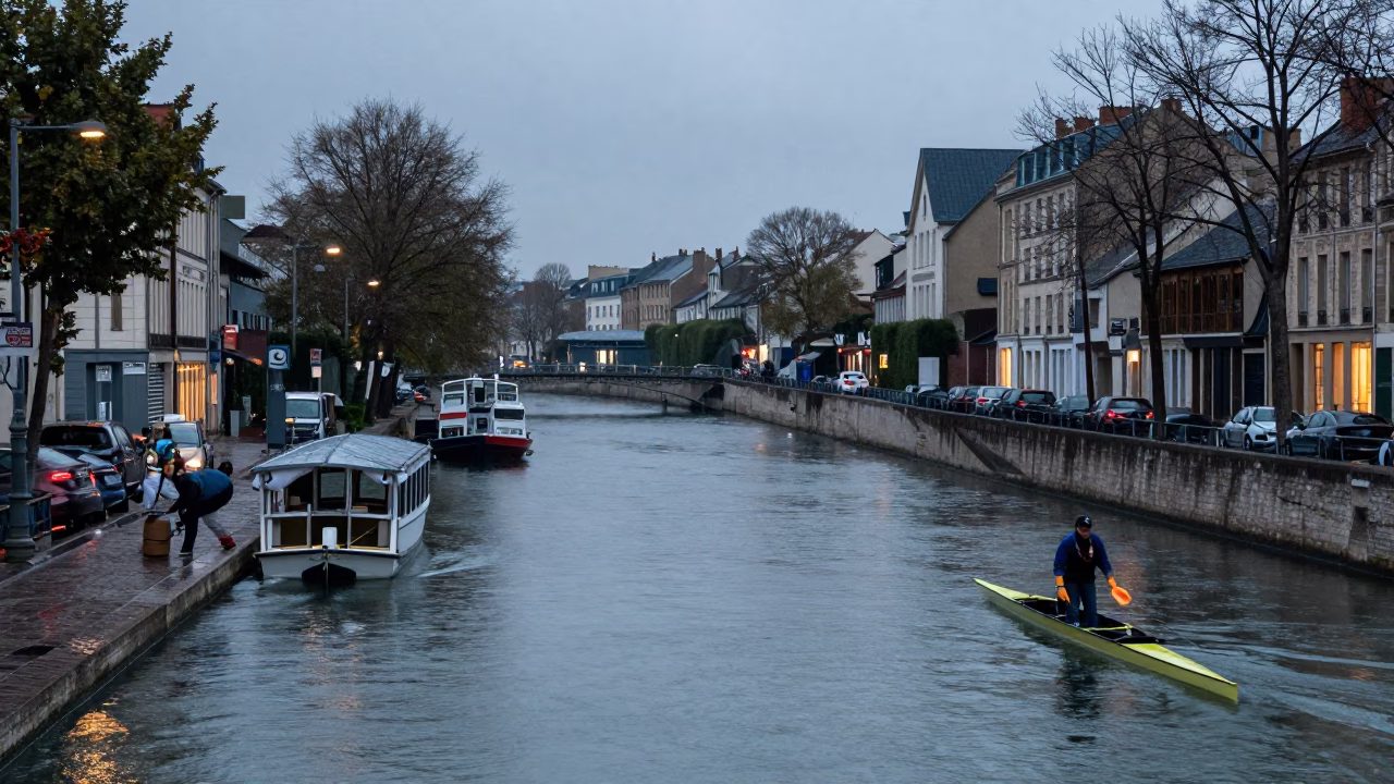 Rowing Boat in Paris in in Paris, France