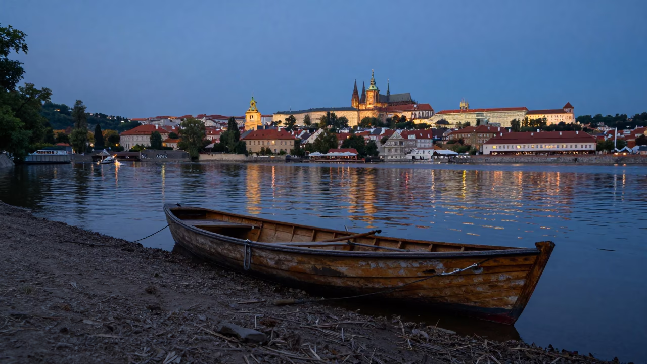 Rowing Boat in Prague in in Prague, Czech Republic