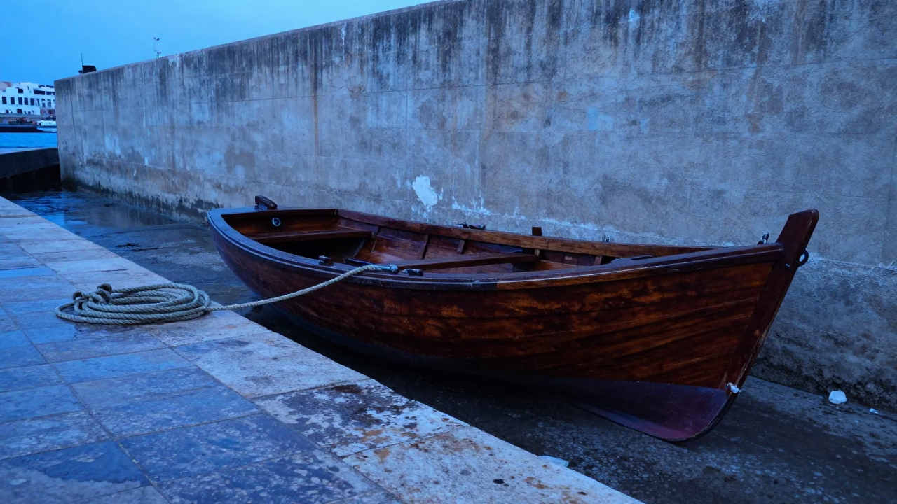 Rowing Boat in Tunis in in Tunis, Tunisia