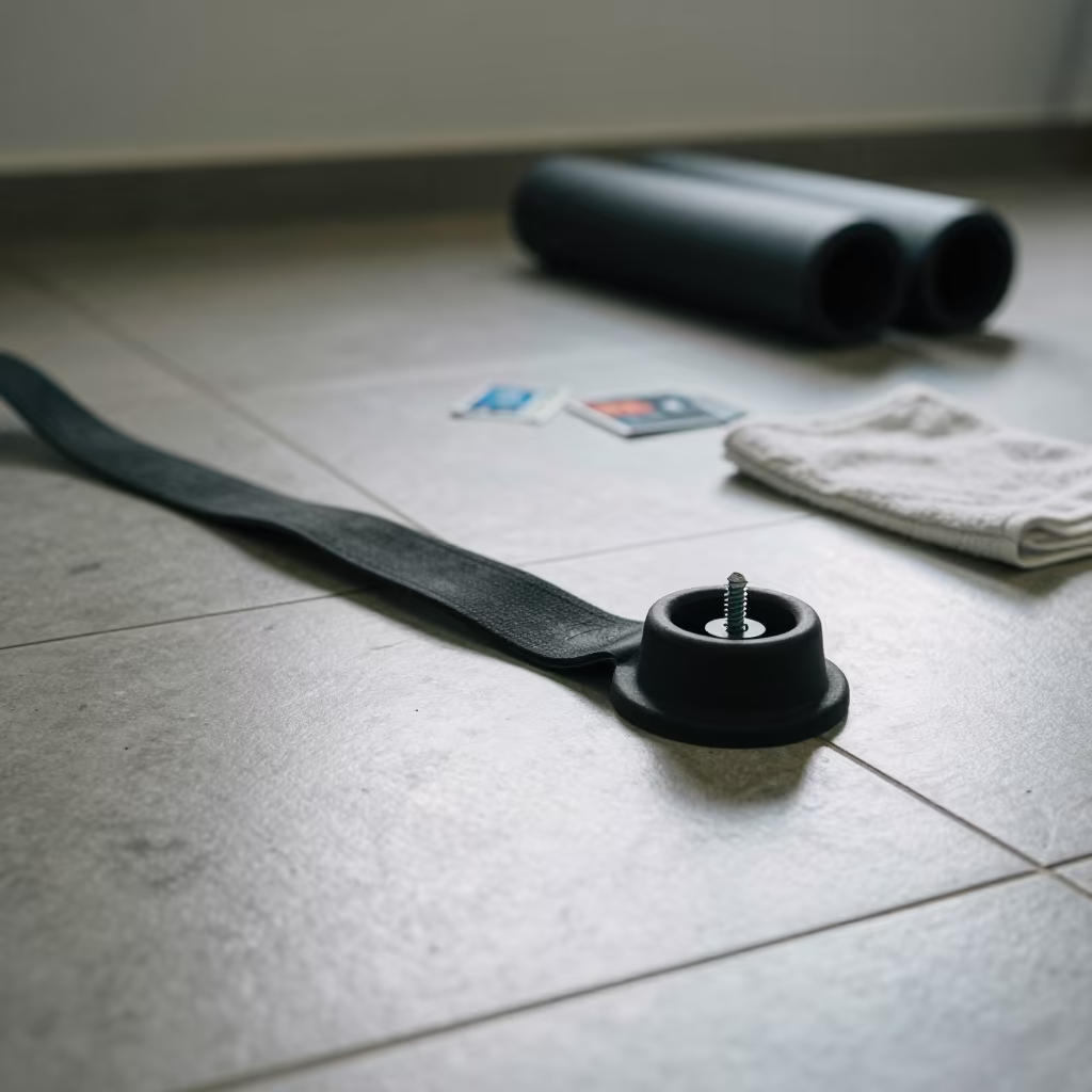 Rowing Footstrap Cup in Lagos Recovery Lounge in inside a recovery lounge beside foam rollers near Lagos