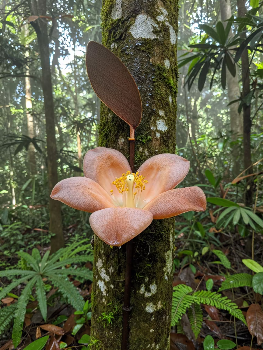 Rubber Fig Tree Towering Flower in near Denpasar