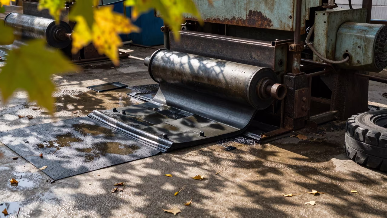 Rubber Pressing Molds in Bishkek Factory in on a factory floor near Bishkek