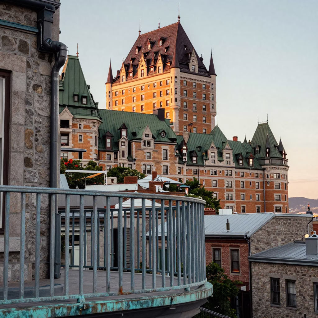 Rue Du Petit-Champlain in Quebec City in in Quebec City, Quebec, Canada