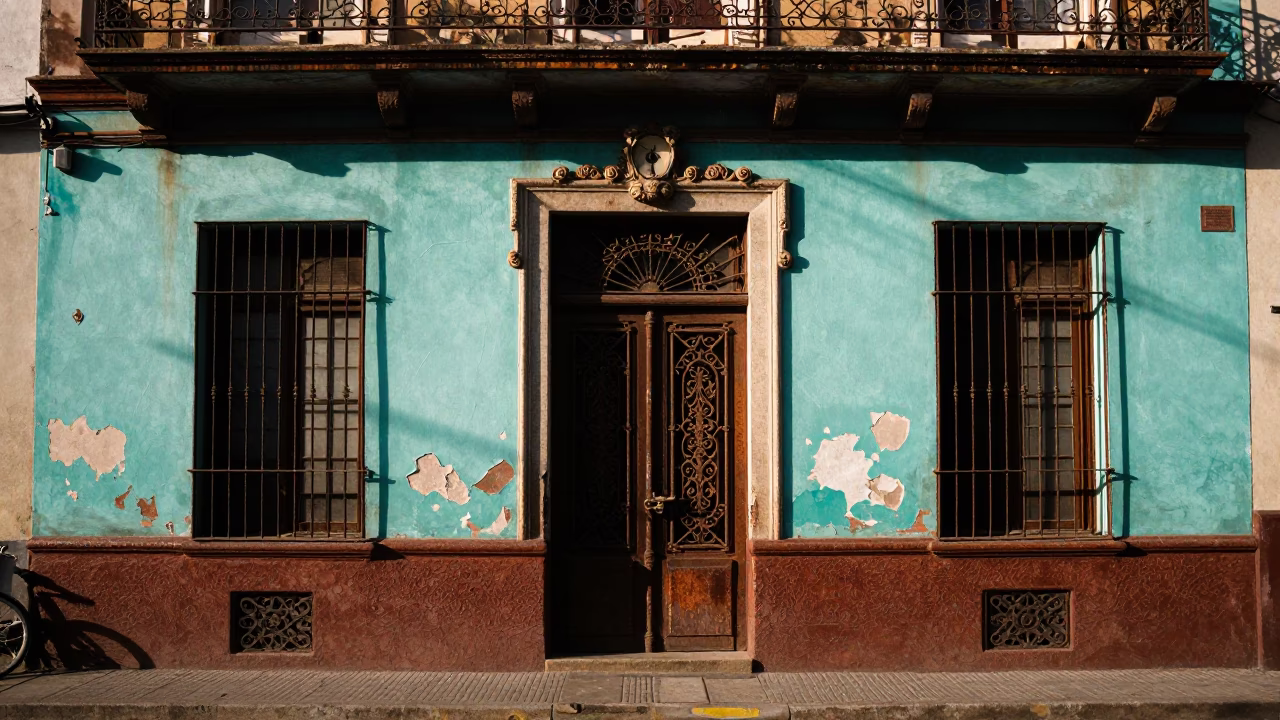Rust in Buenos Aires at As First Light Reaches The Scene in in Buenos Aires, Argentina
