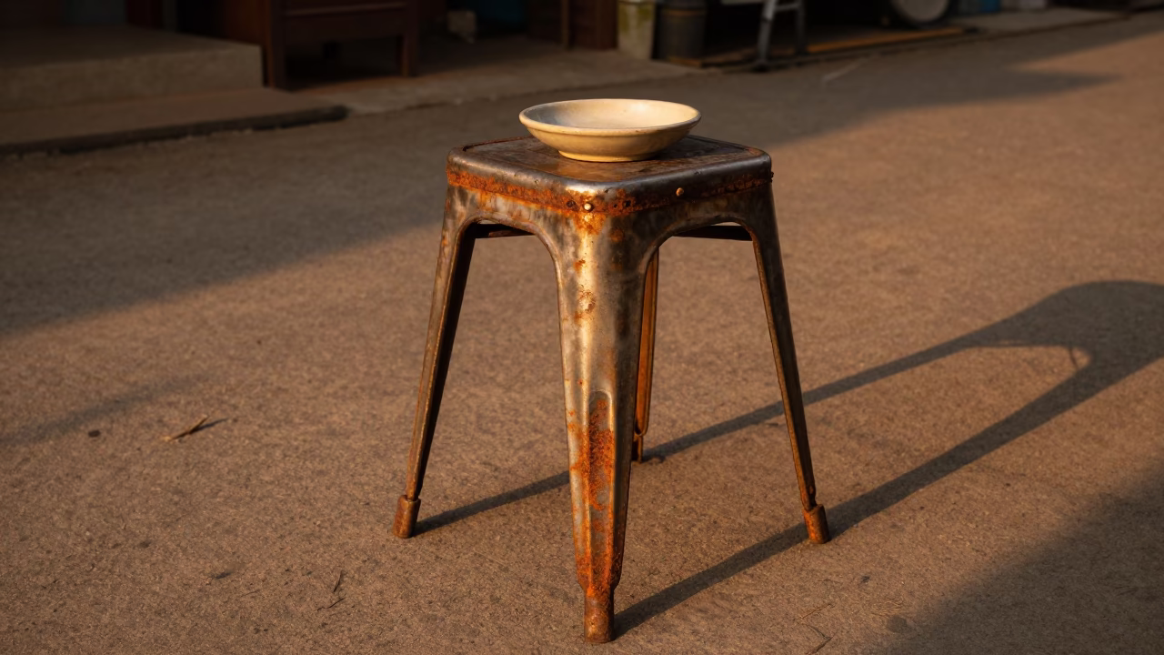 Rust in Chiang Mai at Copper-toned Light Before Dusk in in Chiang Mai, Thailand