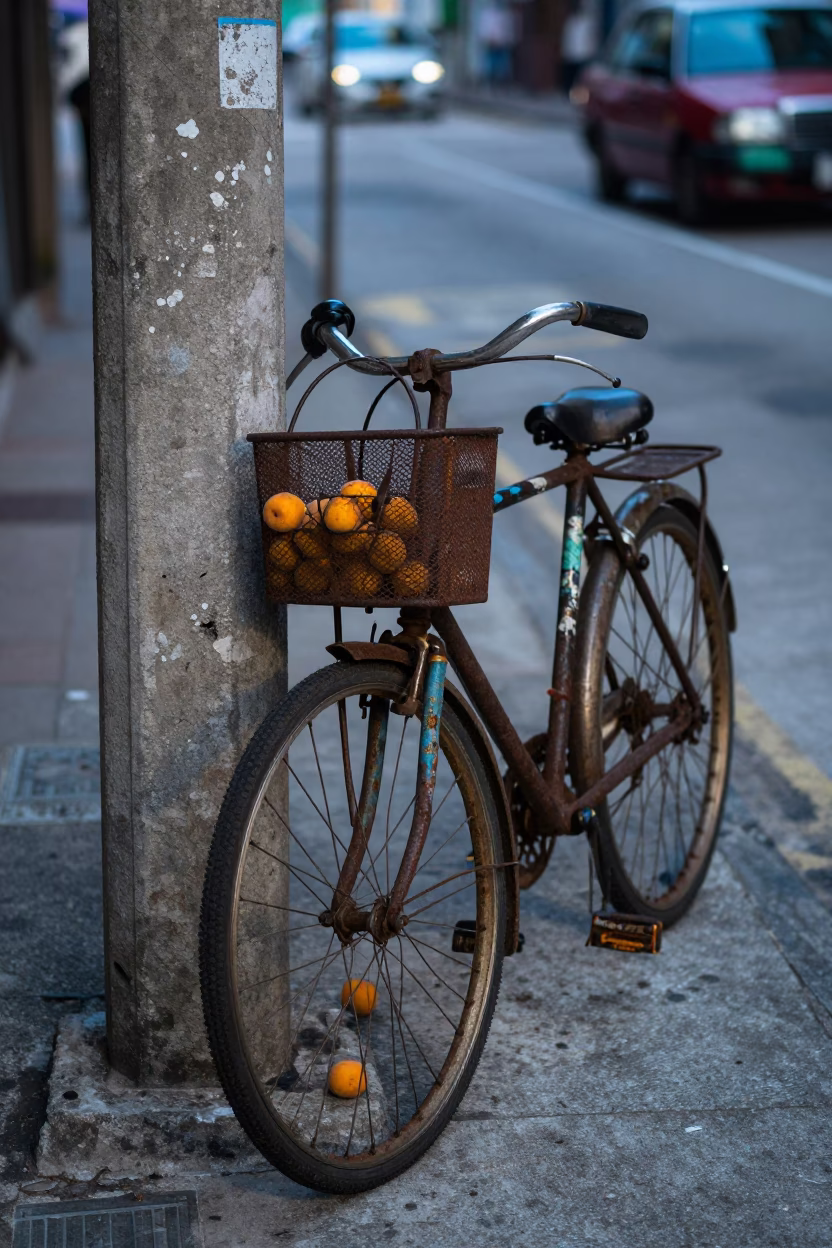Rusted Bicycle in Hong Kong in in Hong Kong