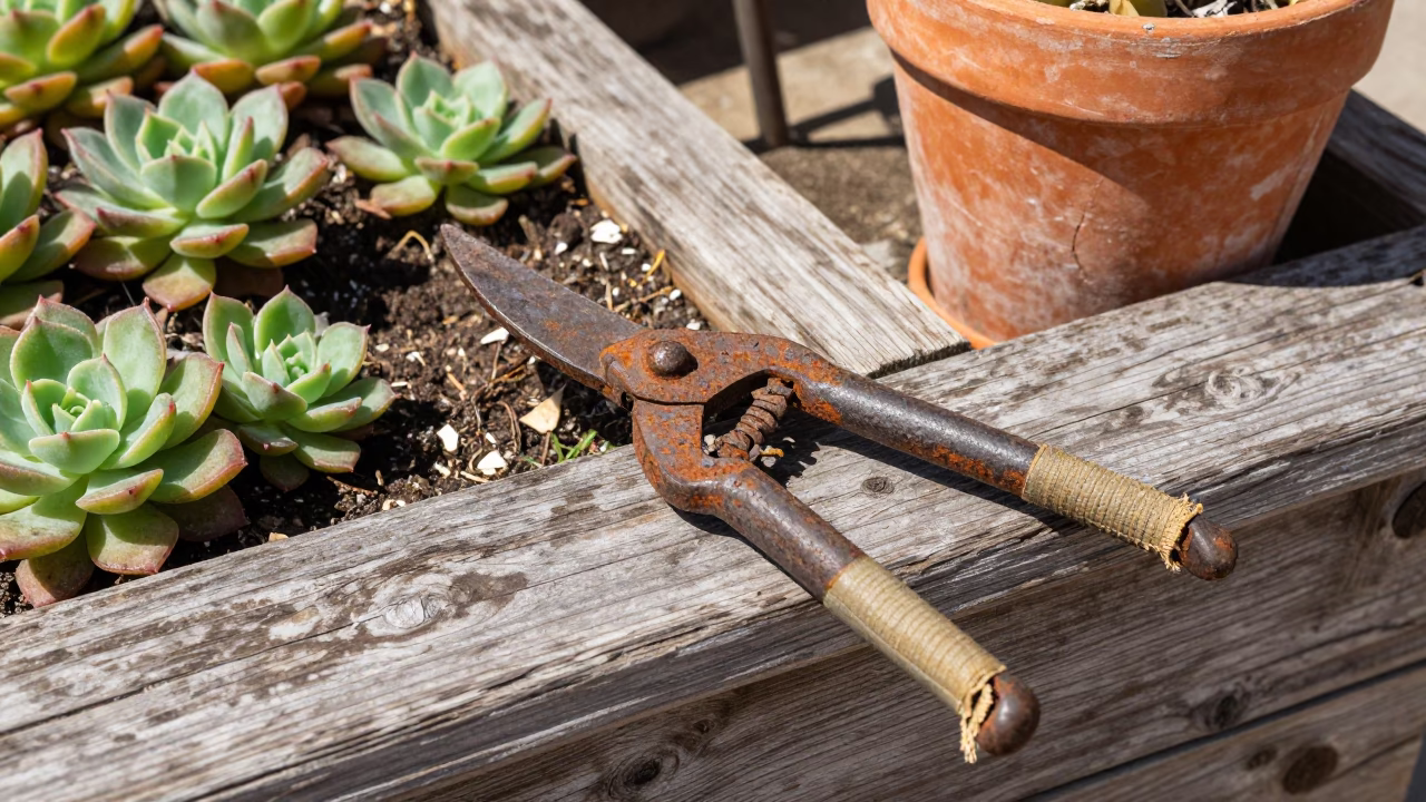 Rusted Garden Shears in San Diego in in San Diego, United States