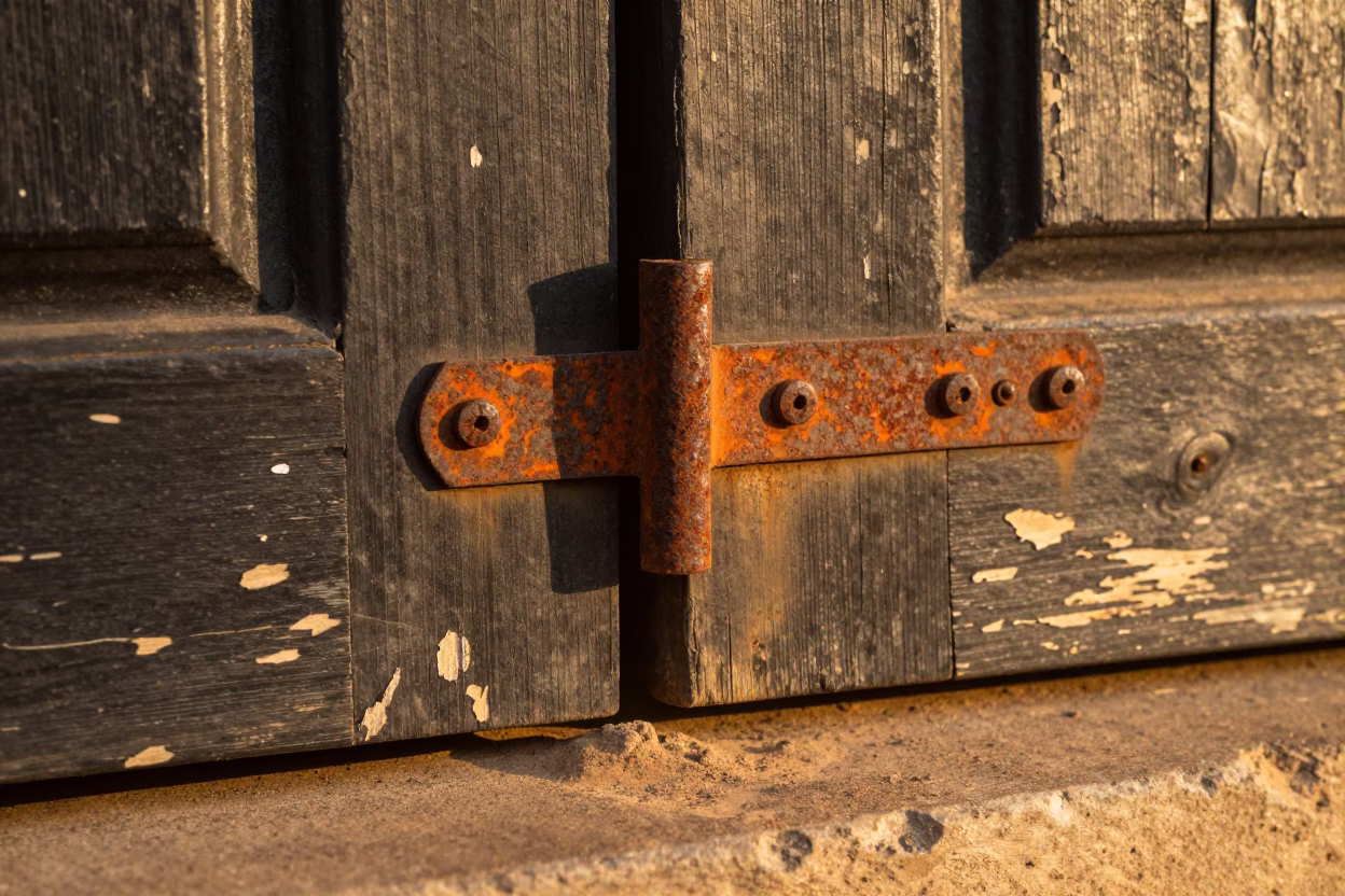 Rusted Hinge in Accra in in Accra, Ghana