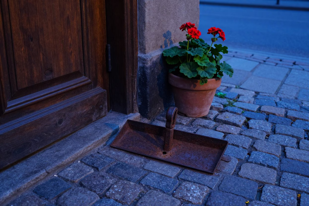 Rusted Iron Boot Scraper in Copenhagen in in Copenhagen, Denmark