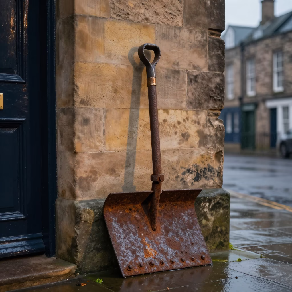Rusted Iron Boot Scraper in Edinburgh in in Edinburgh, United Kingdom