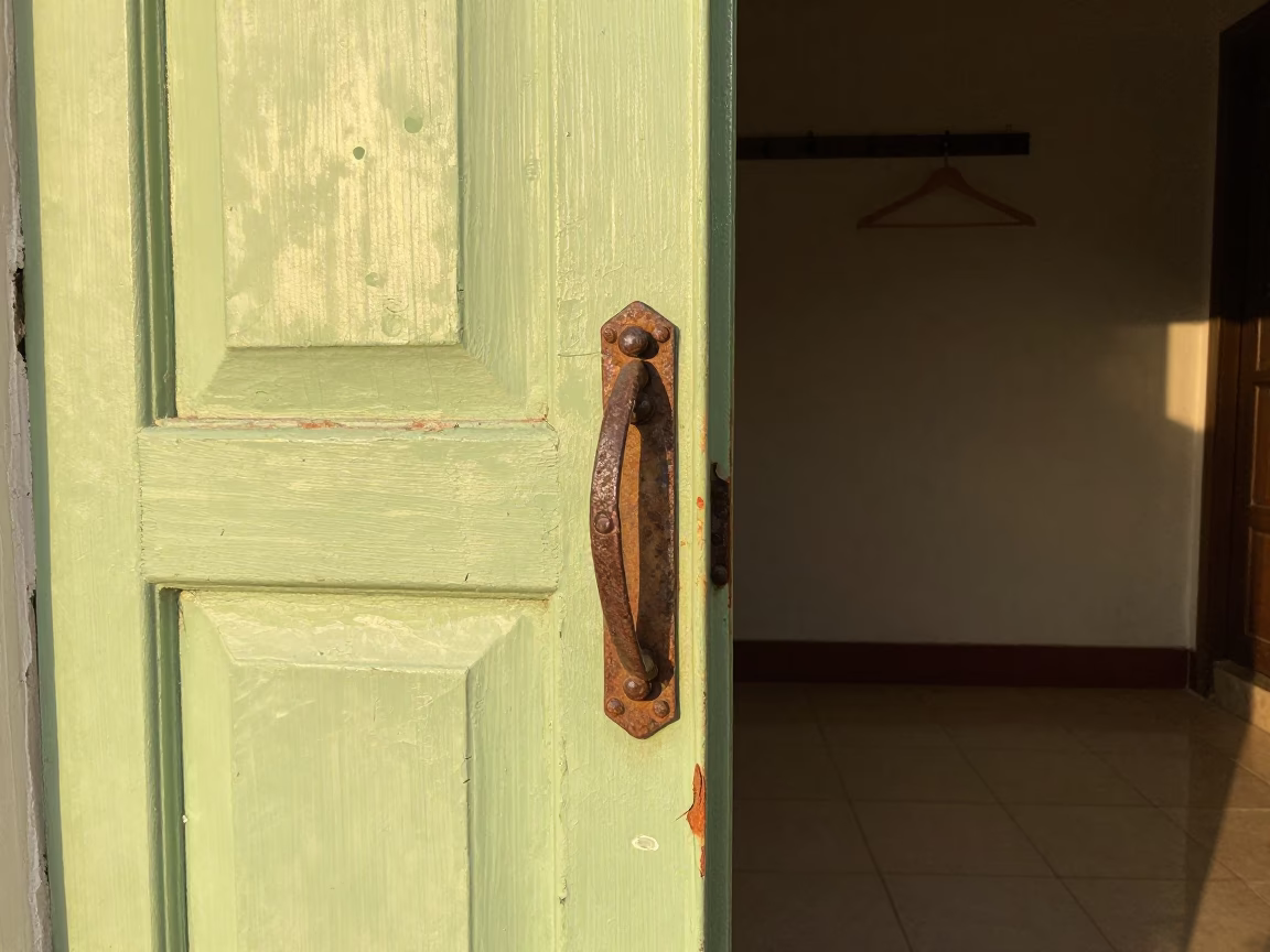 Rusted Iron Gate Handle in Havana in in Havana, Cuba
