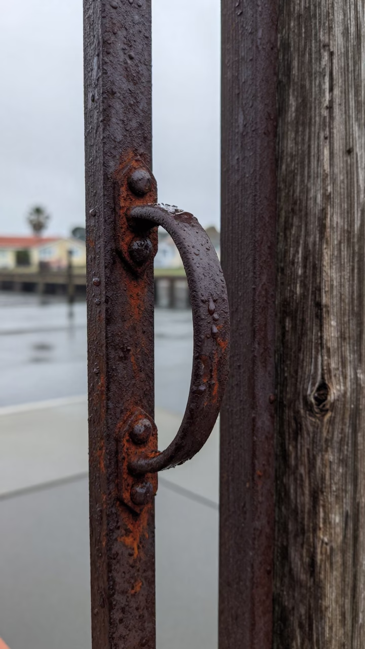 Rusted Iron Gate Handle in San Diego in in San Diego, United States