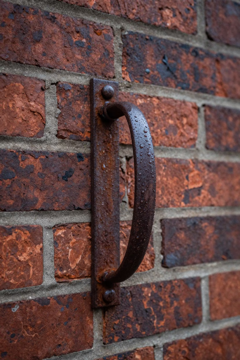 Rusted Iron Gate Handle in Toronto in in Toronto, Canada