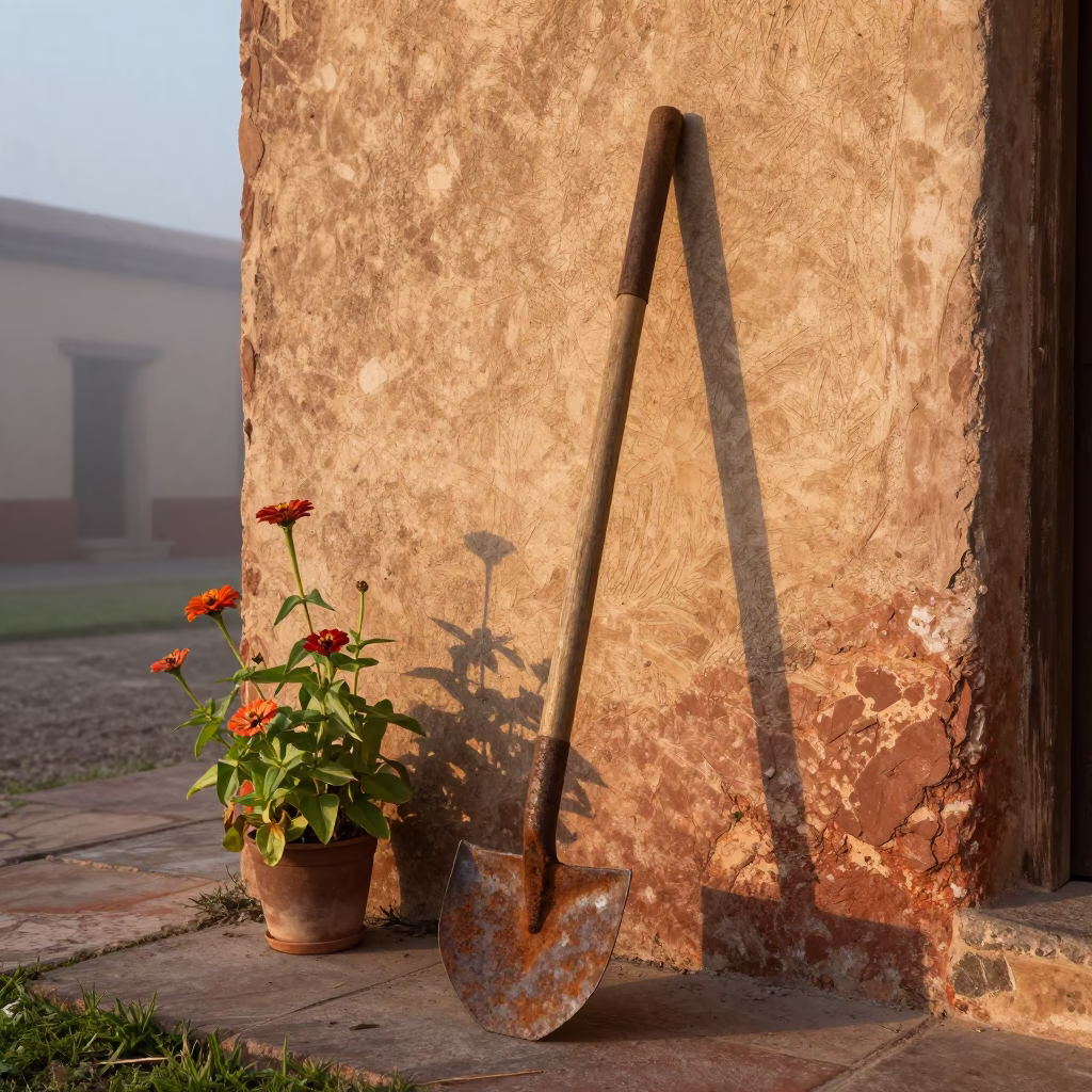 Rusted Iron Hoe in Merida in in Merida, Mexico