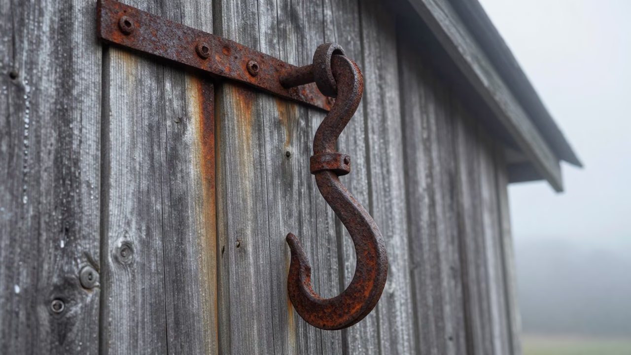 Rusted Iron Hook in Auckland in in Auckland, New Zealand