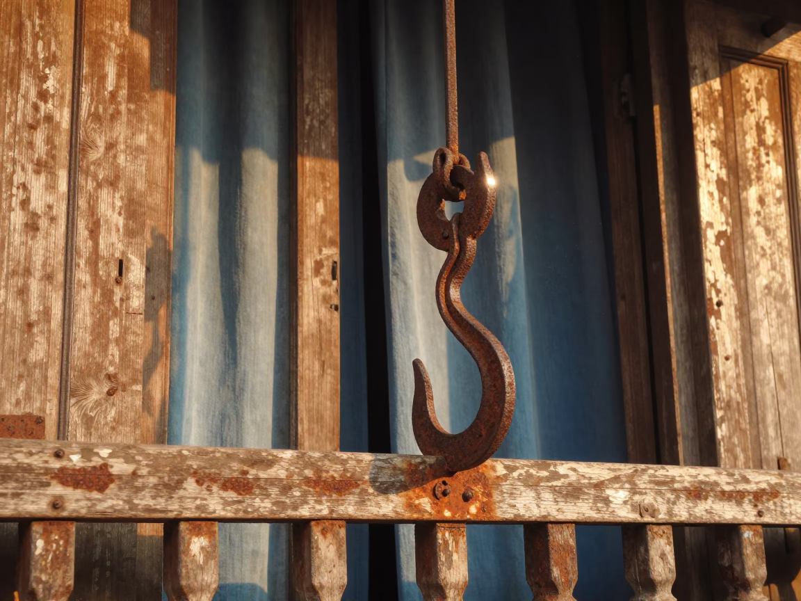 Rusted Iron Hook in Kolkata in in Kolkata, India