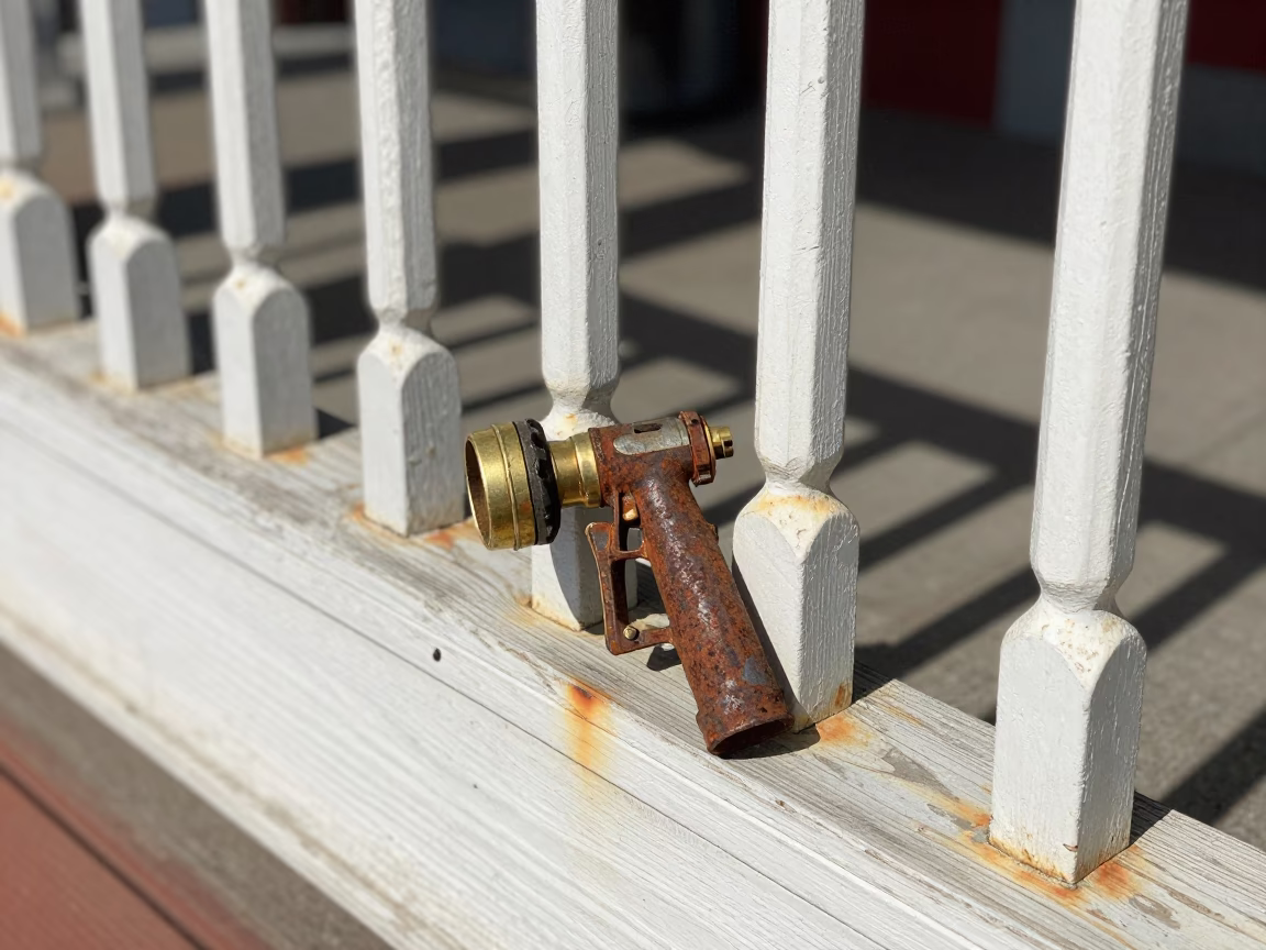 Rusted Iron Hose Nozzle in Nashville in in Nashville, United States