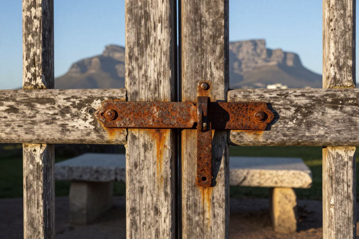 Rusted Iron Latch in Cape Town in in Cape Town, South Africa