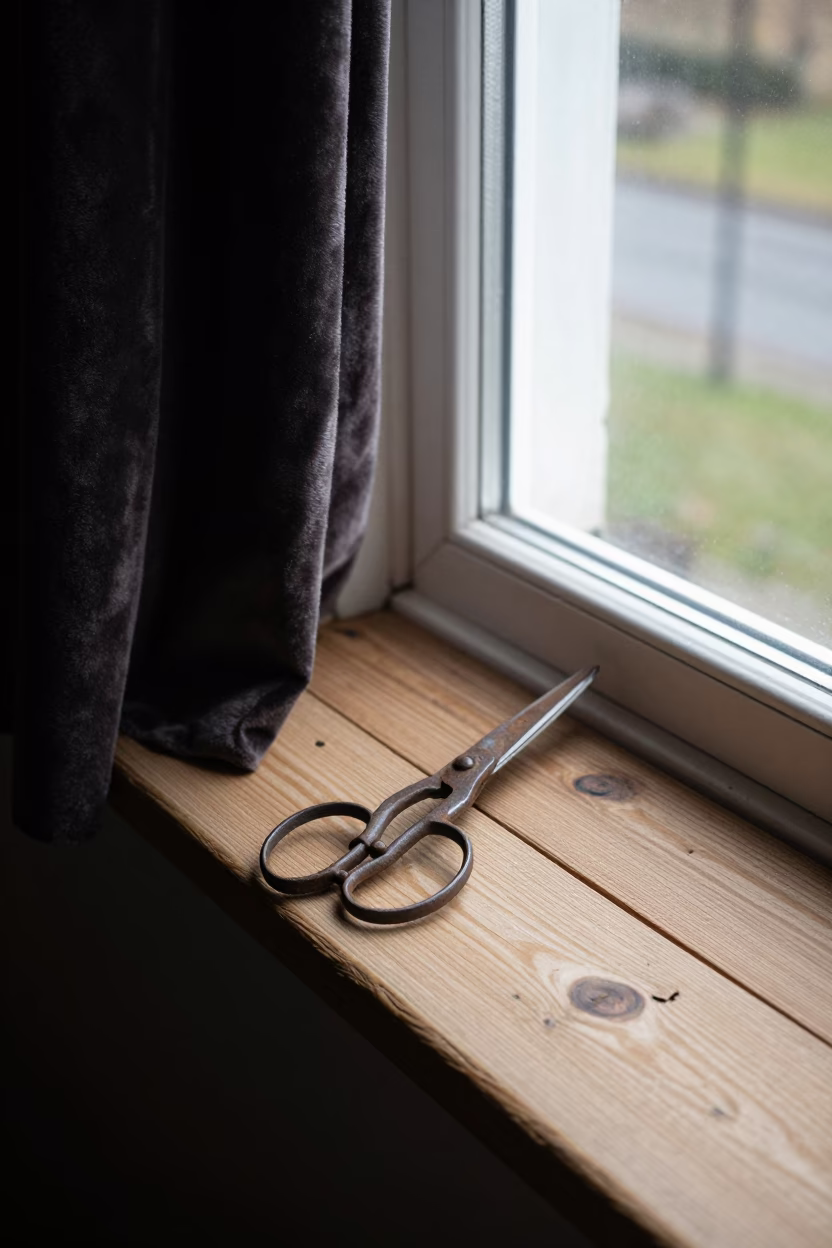 Rusted Iron Sewing Scissors in Bristol in in Bristol, United Kingdom