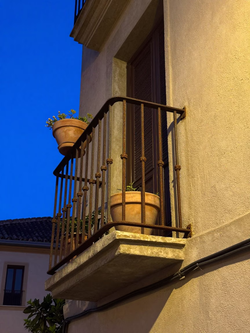 Rusted Iron Stair Rail in Barcelona in in Barcelona, Spain