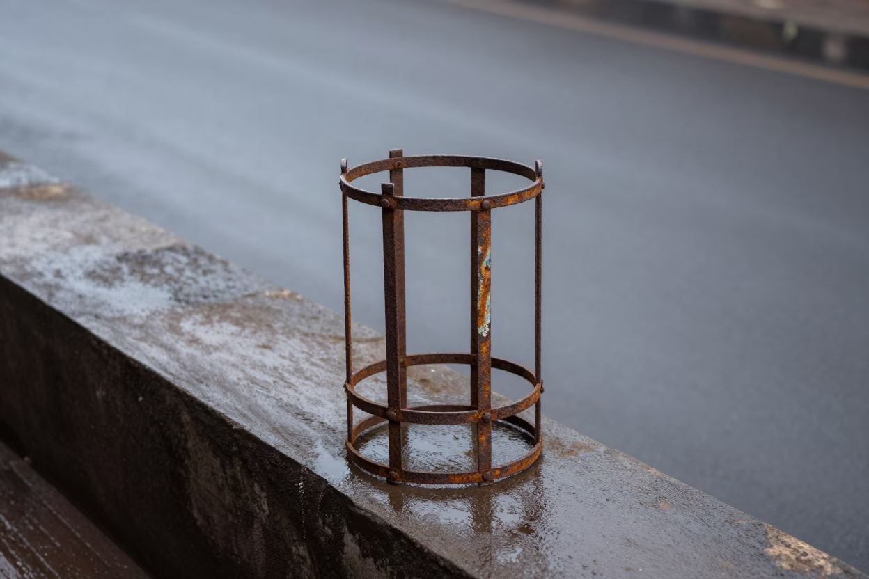 Rusted Iron Umbrella Stand in Mumbai in in Mumbai, India