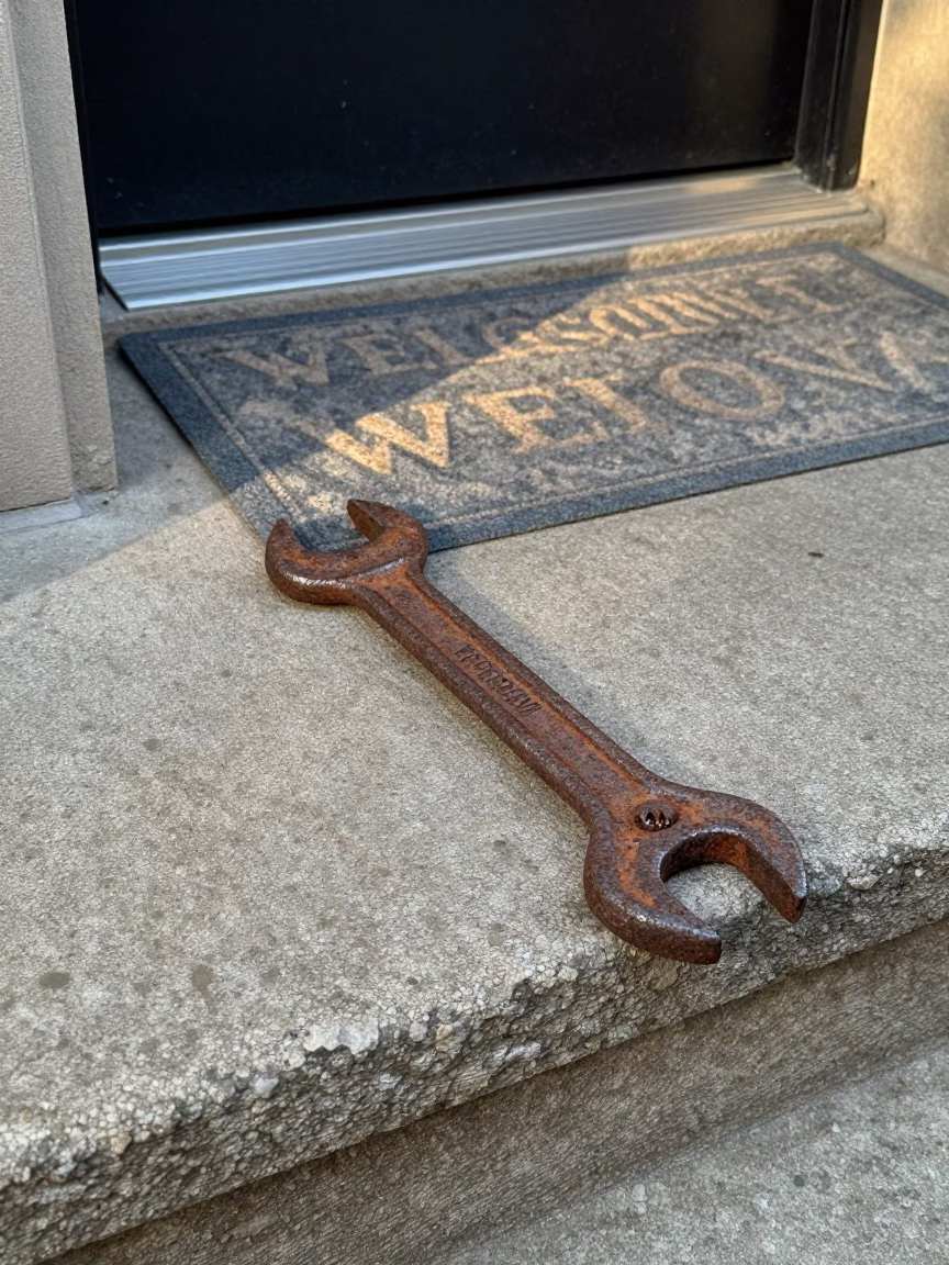 Rusted Iron Wrench in New York in in New York, United States
