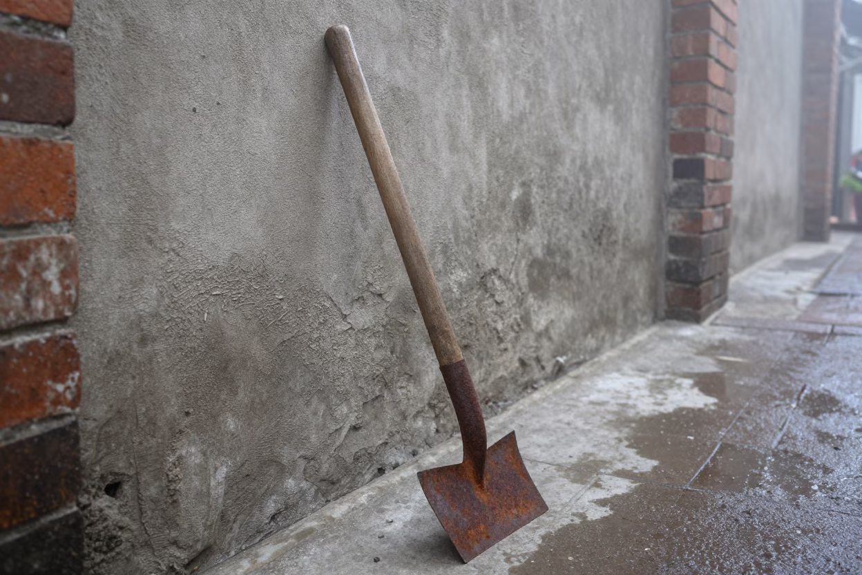 Rusted Metal Hoe in Ho Chi Minh City in in Ho Chi Minh City, Vietnam