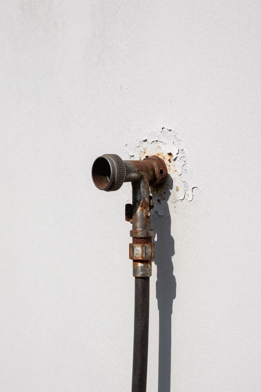 Rusted Metal Hose Nozzle in Kuala Lumpur in in Kuala Lumpur, Malaysia