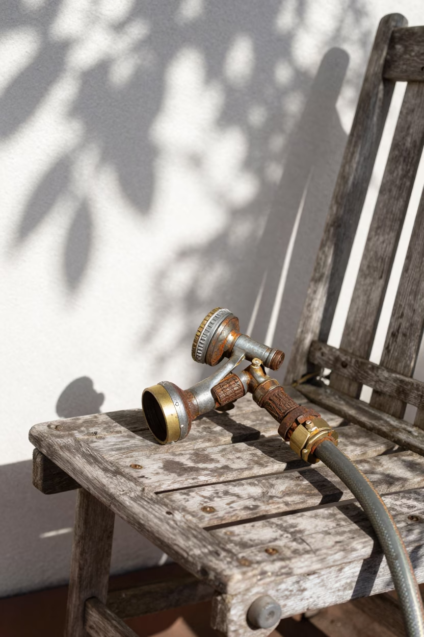 Rusted Metal Hose Nozzle in Sydney in in Sydney, Australia