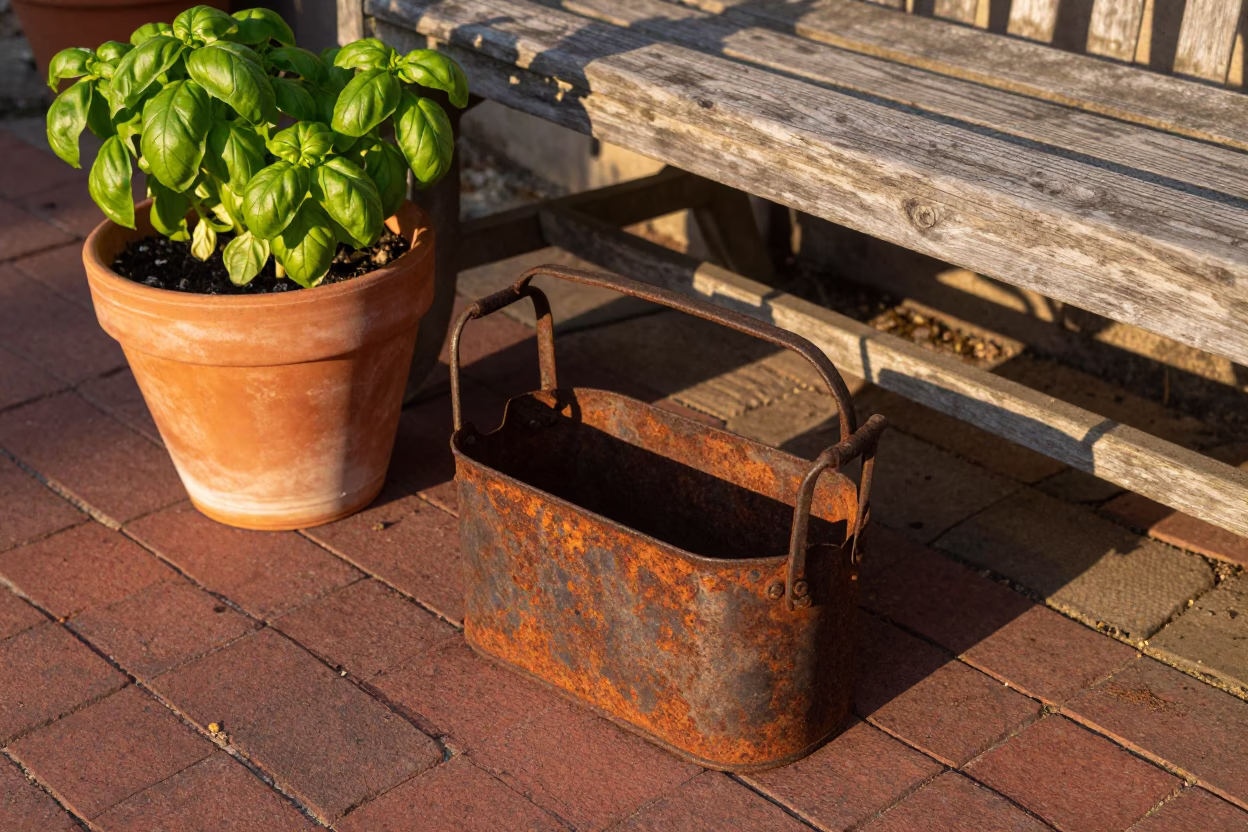 Rusted Metal Tool Caddy in Toronto in in Toronto, Canada