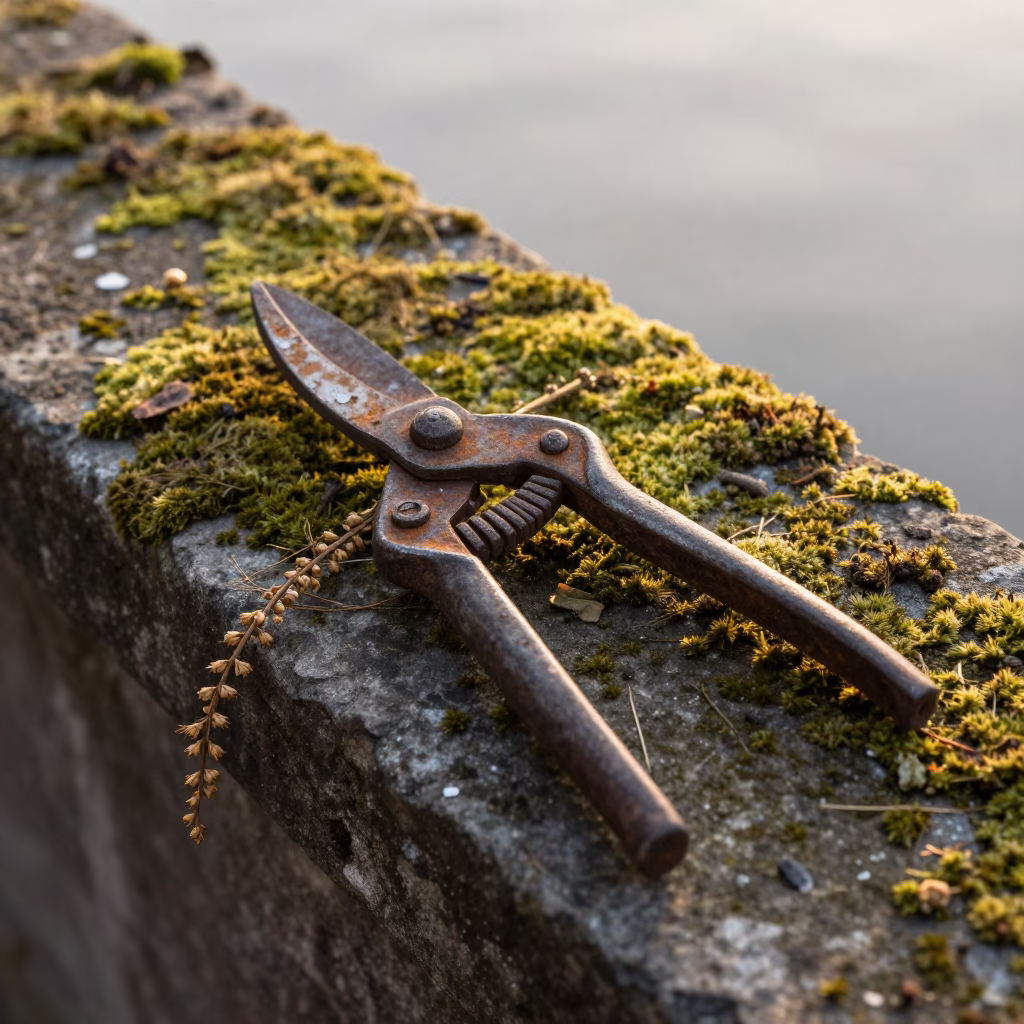 Rusted Pruning Shears in Brussels in in Brussels, Belgium