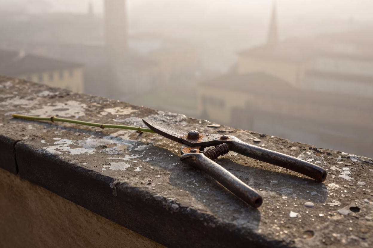 Rusted Pruning Shears in Florence in in Florence, Italy