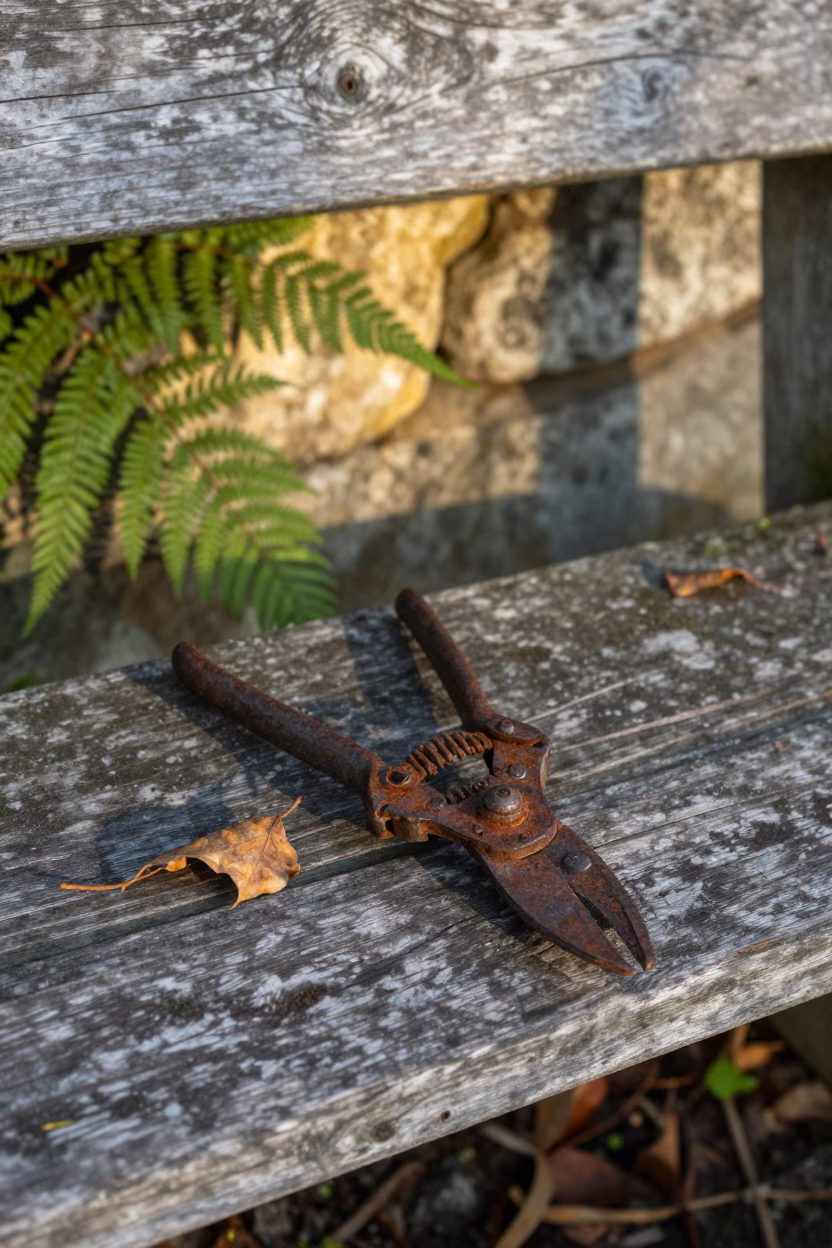 Rusted Pruning Shears in Wellington in in Wellington, New Zealand