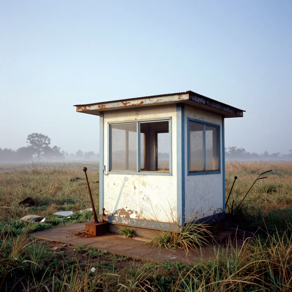 Rusted Signal Box in Togo Early Afternoon Fog in in Togo