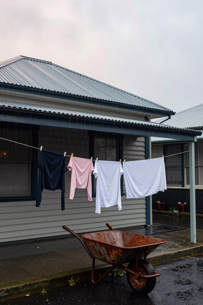 Rusted Wheelbarrow in Auckland in in Auckland, New Zealand