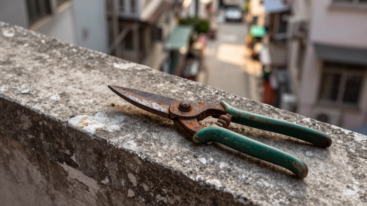 Rusty Garden Shears in Hong Kong in in Hong Kong
