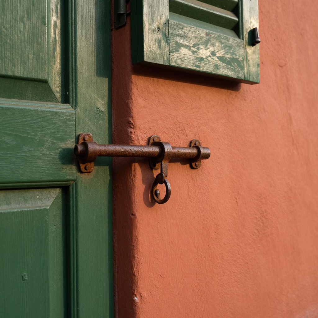 Rusty Iron Door Latch in Quito in in Quito, Ecuador