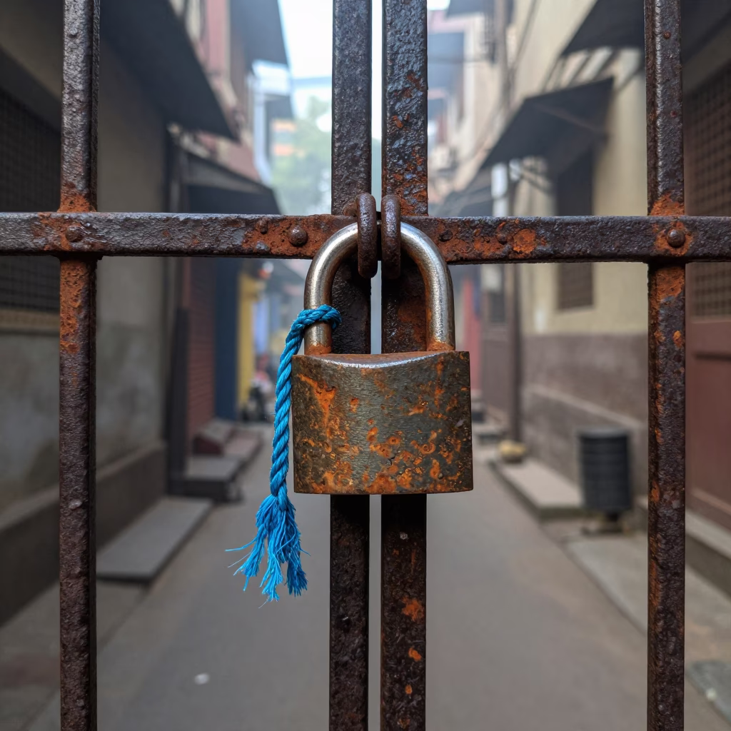Rusty Padlock in Mumbai in in Mumbai, India