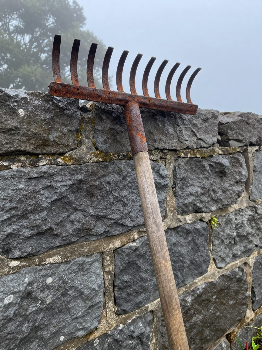 Rusty Rake Head in Hobart in in Hobart, Australia