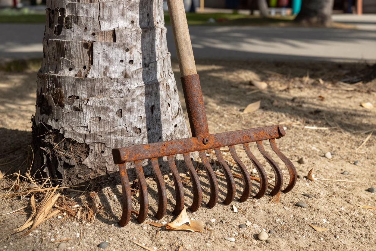 Rusty Rake Head in Phuket in in Phuket, Thailand