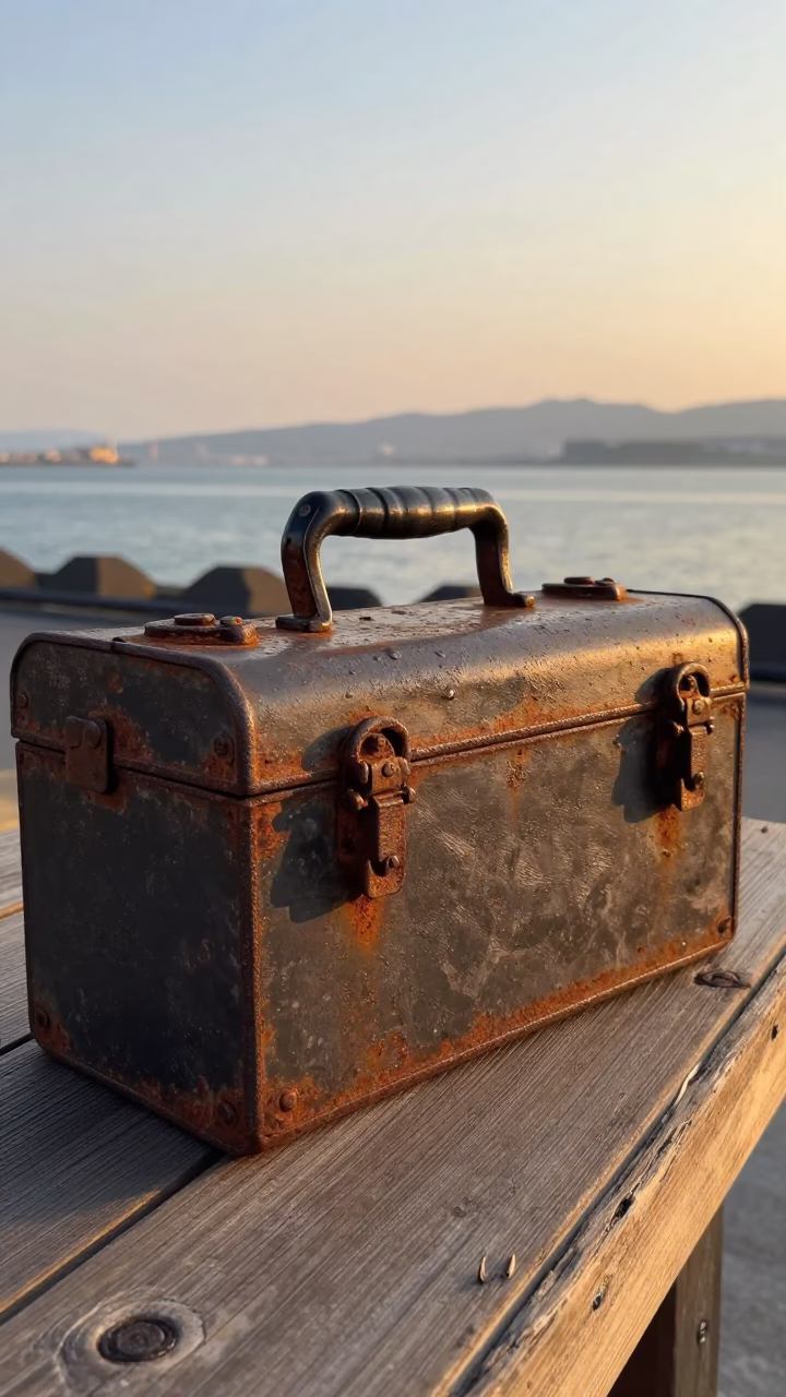 Rusty Steel Toolbox in Kaohsiung in in Kaohsiung, Taiwan