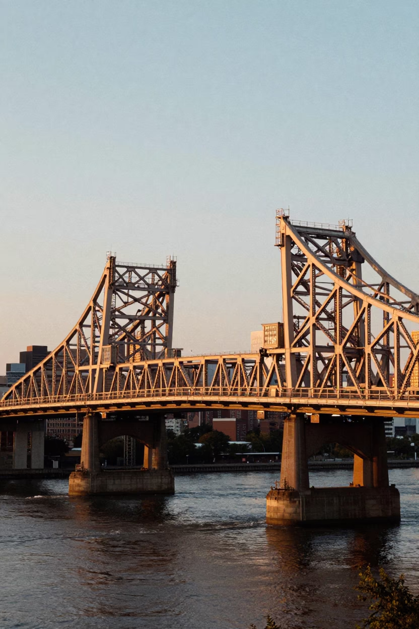 's Benjamin Franklin Bridge Bascule Span Paused in Philadelphia in in Philadelphia, Pennsylvania, United States