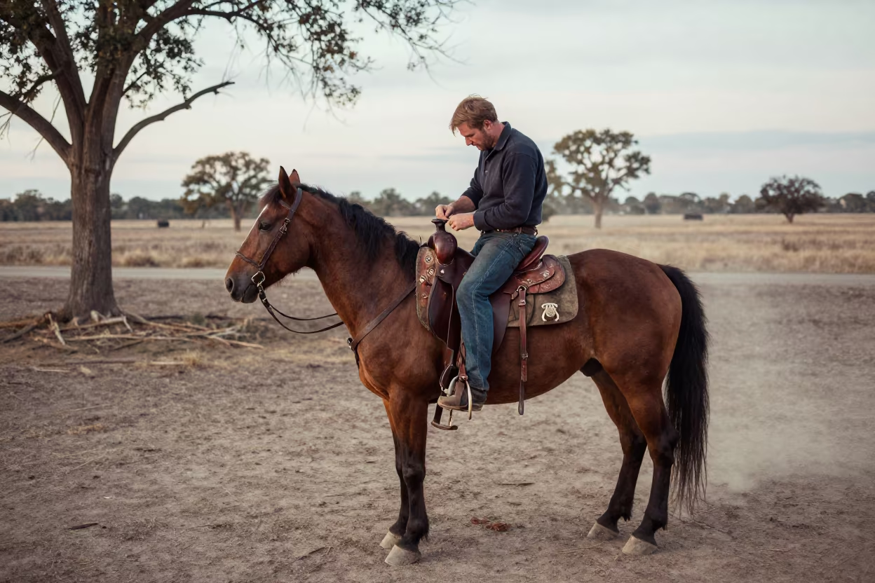 Saddler Stitching Leather Saddle Outdoor in near Salem
