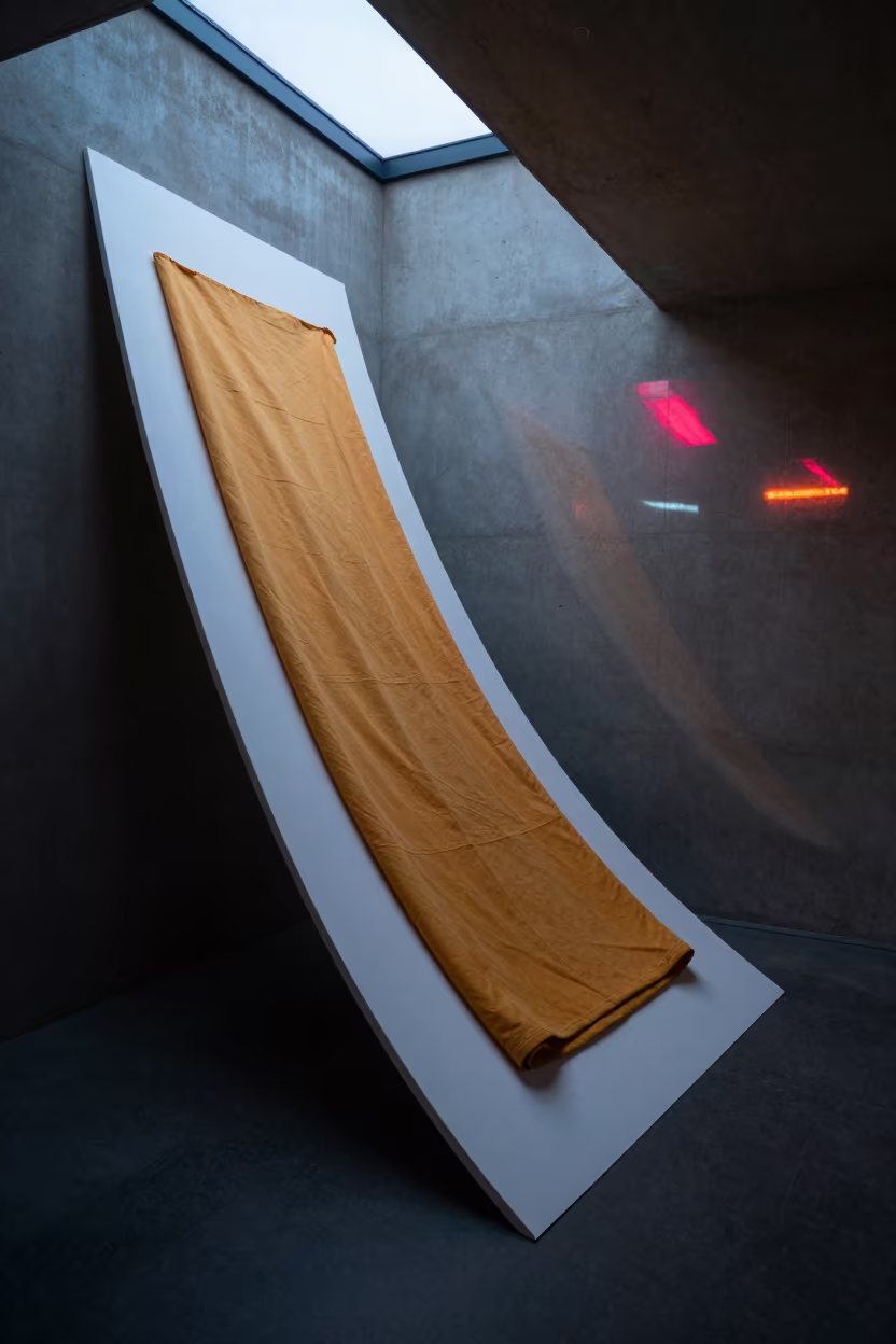 Saffron Cloth Paper Study Bordeaux Skylight in inside a skylit passageway in Bordeaux