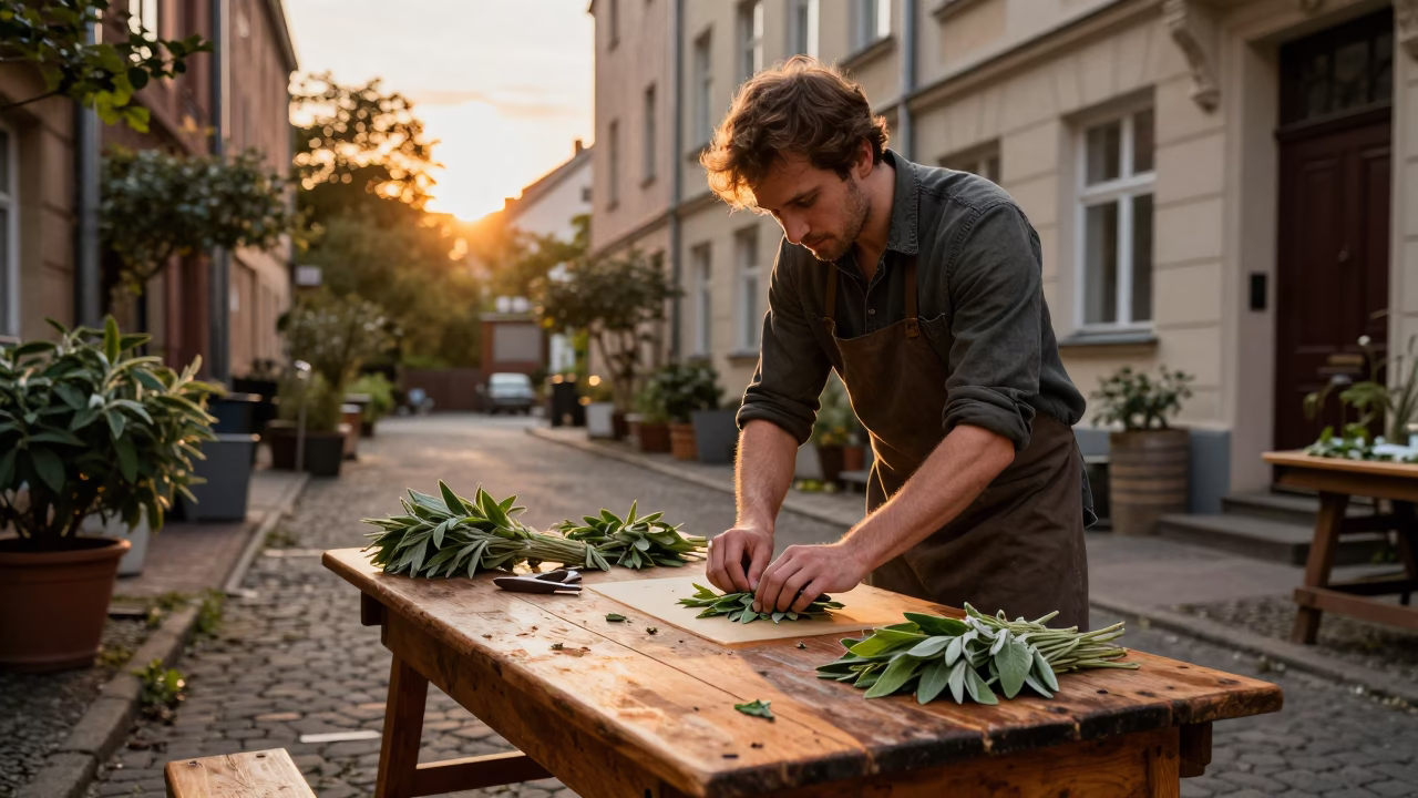 Sage Leaves in Berlin in in Berlin, Germany