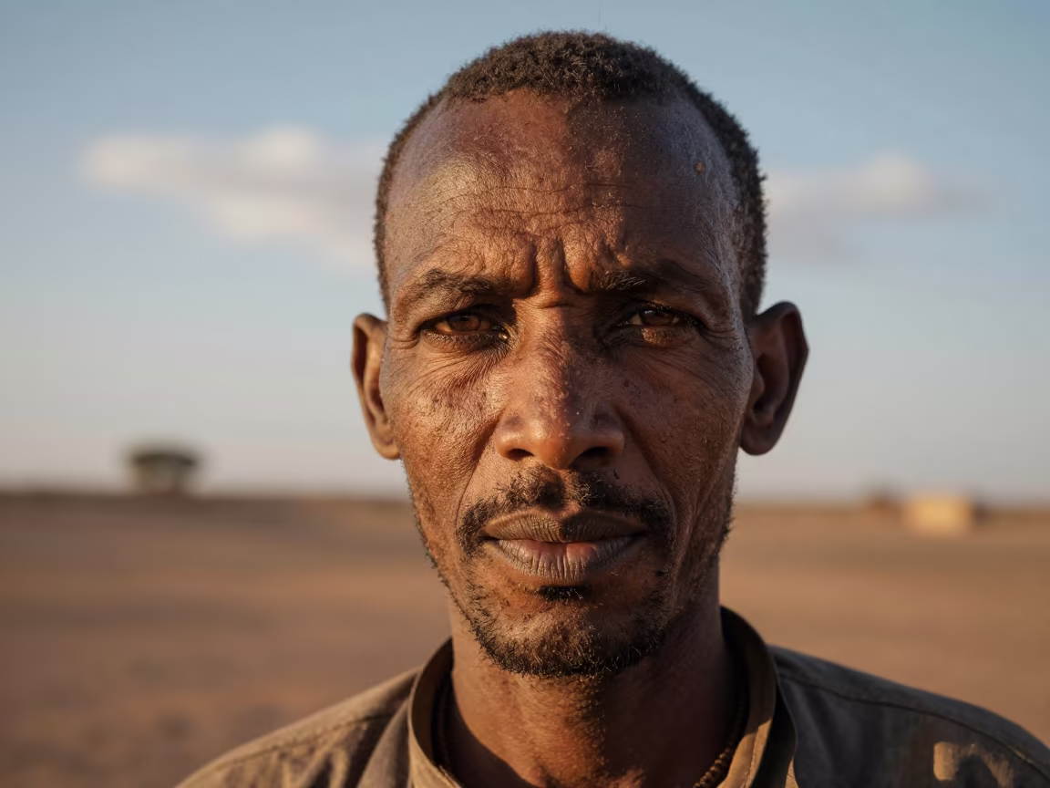 Saharan Leader Portrait in Early Morning Light in in Afyonkarahisar